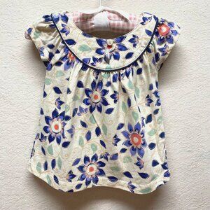TEA collection baby girl dress size 3-6‎ blue floral (no bottoms)